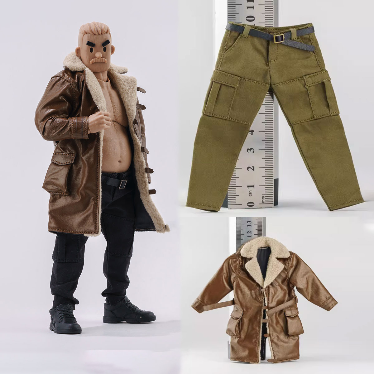 Leatherworking Items - 1/12 스케일 중년 근육질 신체 초강력