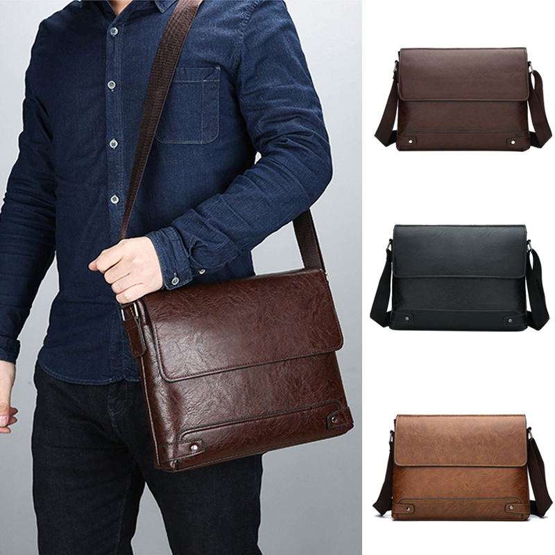 Leather Work Bag Laptop - 남성용 서류 가방 PU 가죽 토트