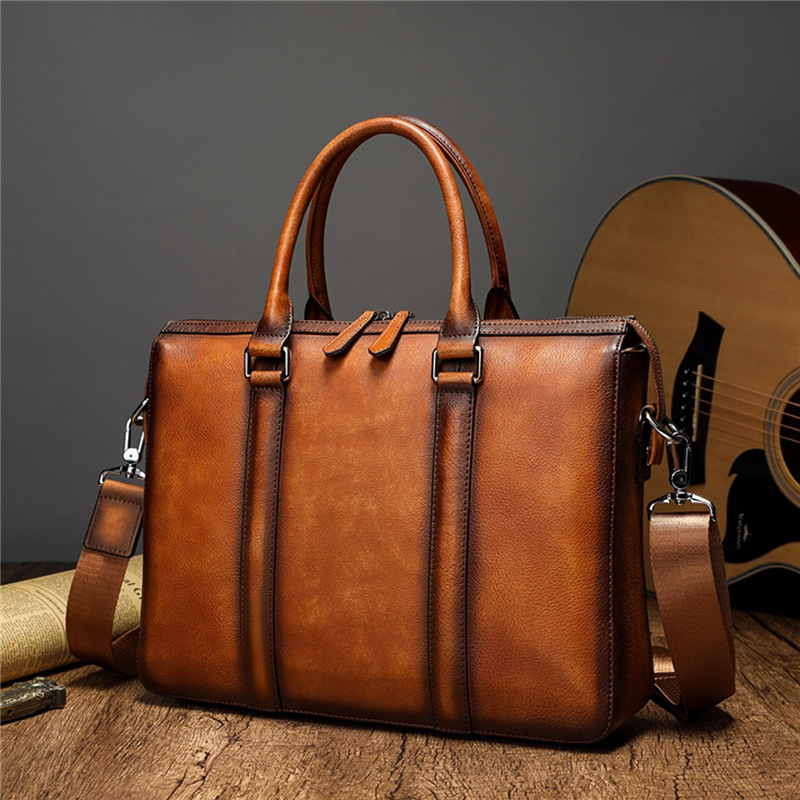 Leather Work Bag Laptop - 예티즈 비즈니스 최고급 가죽 서류 가방