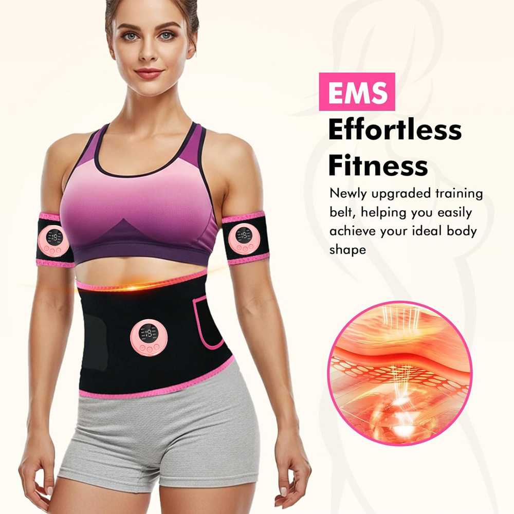 Leather Workout Belt - EMS 근육 자극기 - 복근 트레이너
