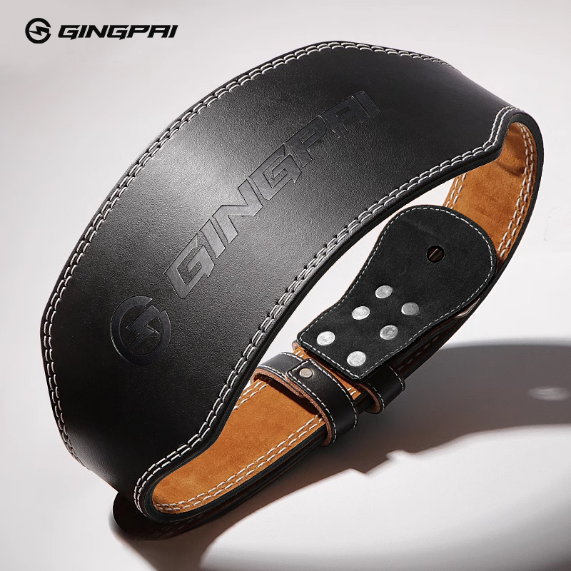 Leather Workout Belt - 남성 여성을위한 역도 벨트 15cm 너비,