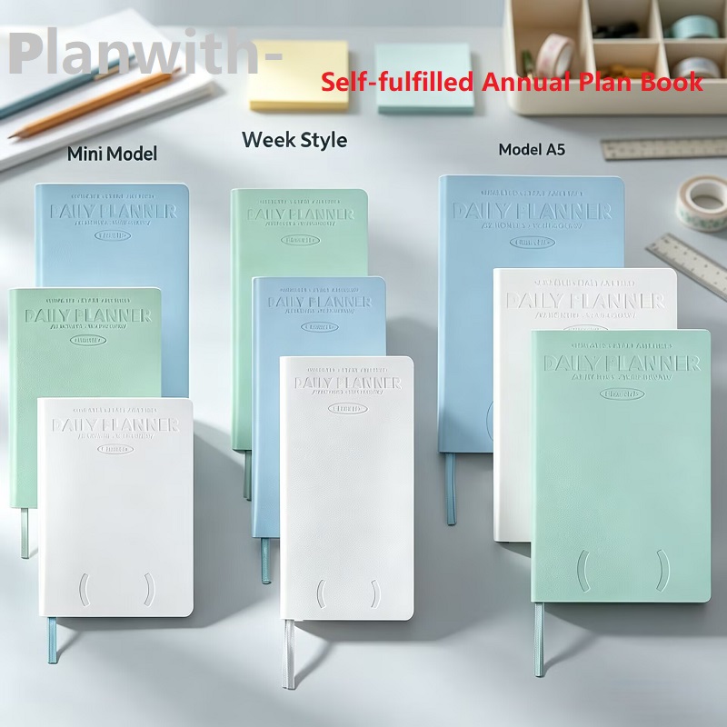 Leather Work Notebook - Planwith 셀프 데이트 연간 플래너 노트