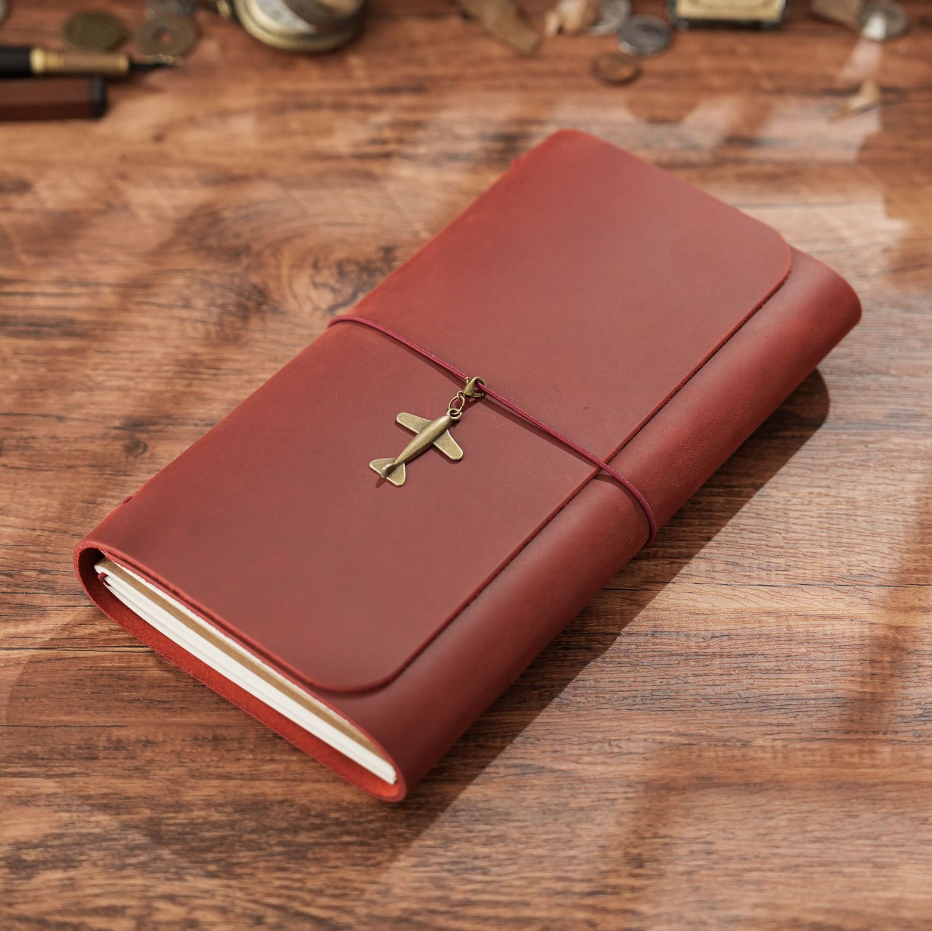 Leather Work Notebook - 새로운 도착 트리플 폴드 TN 여행자
