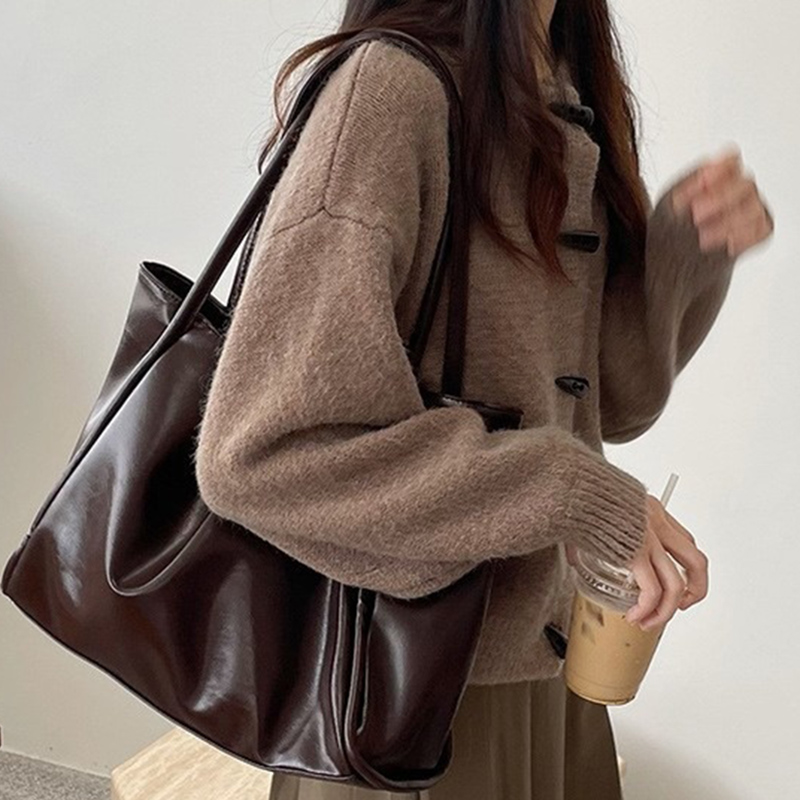 Leather Work Handbags For Women - 2026 여성용 뉴 빈티지 숄더백 여성