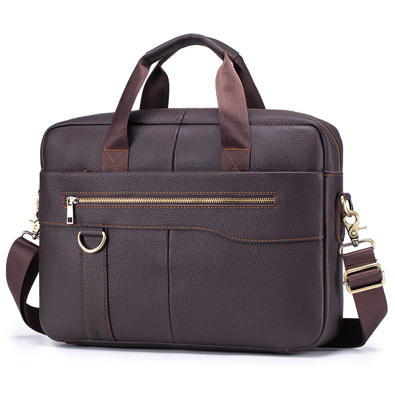 Leather Work Bag Laptop - 남성용 빈티지 정품 가죽 서류 가방