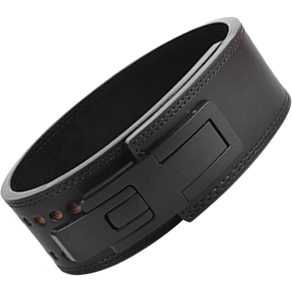 Leather Workout Belt - 정품 가죽 역도 벨트 레버 버클