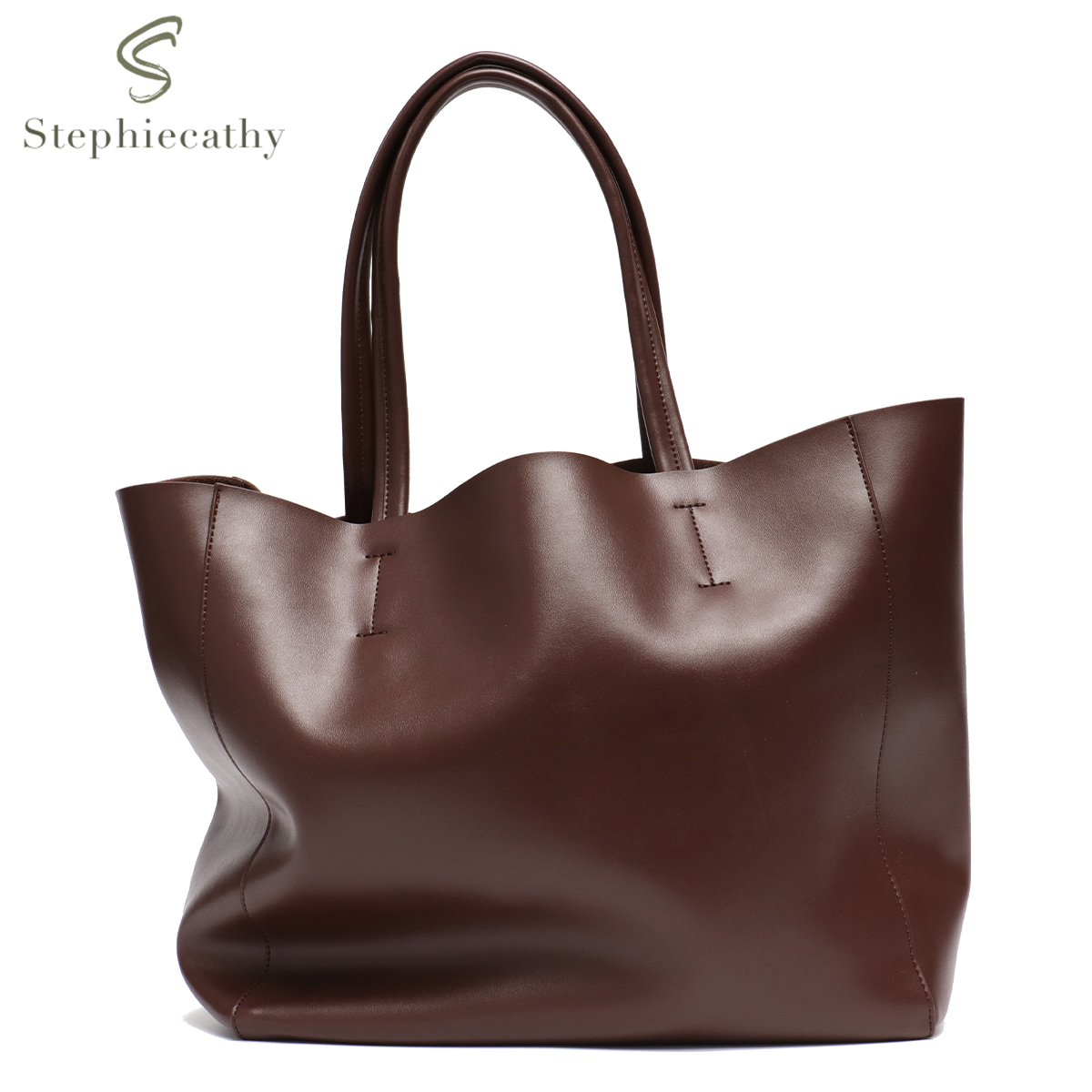 Leather Work Bag Laptop - 여성을위한 대용량 토트 핸드백 패션 진짜