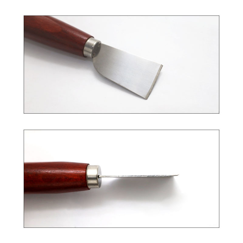 Leatherwork Knife - DIY 가죽 공예 도구 나무 손잡이