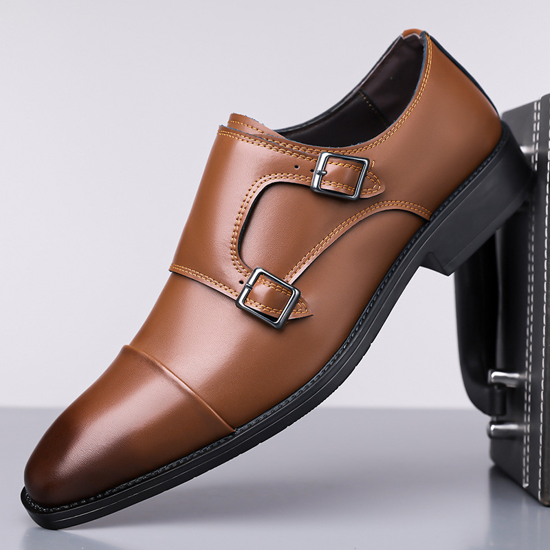 Leather Work Oxfords - 남성 정장용 가죽 옥스퍼드화 비즈니스 쓰리