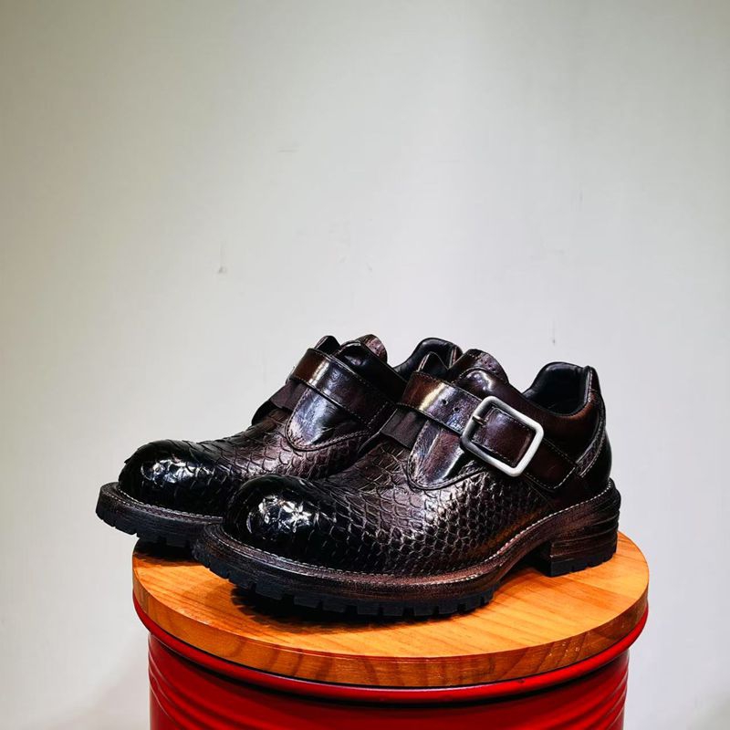 Leather Work Oxfords - 수제 남성 가죽 신발 정장용 천연