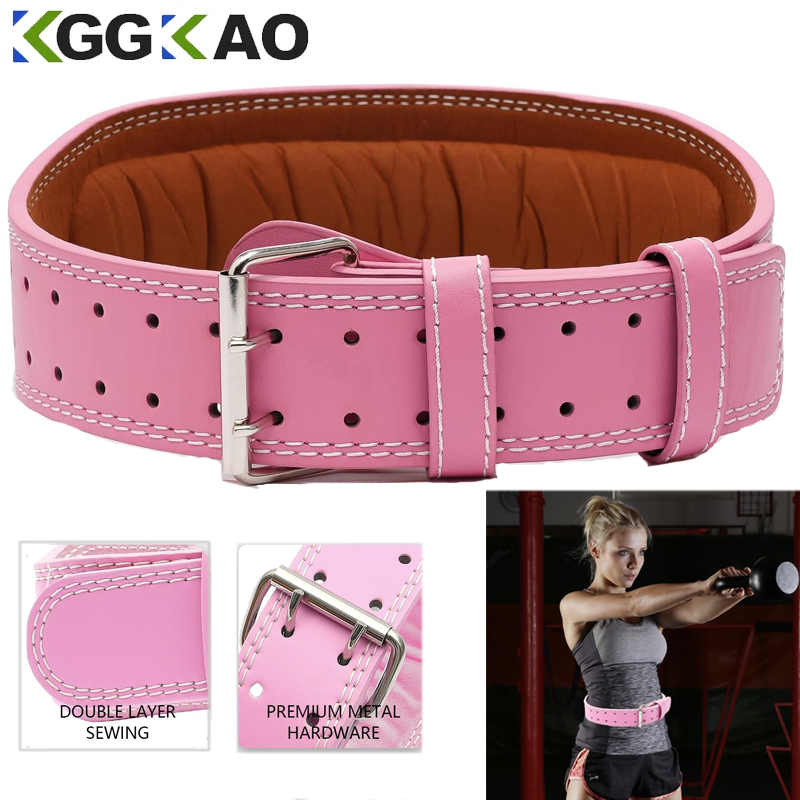 Leather Workout Belt - 파워 리프팅 운동 및 스쿼트 운동을