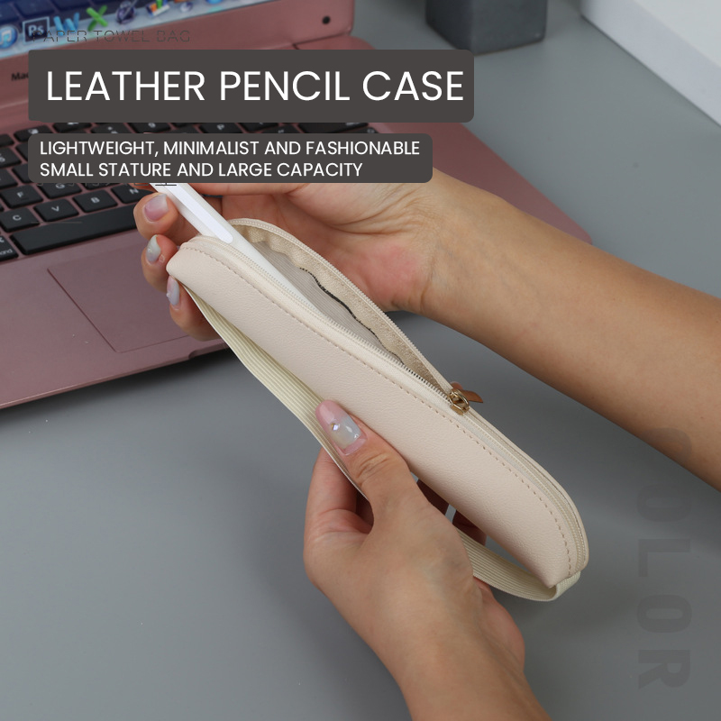 PU 가죽 펜꽂이 지퍼 펜슬 슬리브 만년필 케이스, 탄 - Leather Work Notebook 리뷰 및 가격