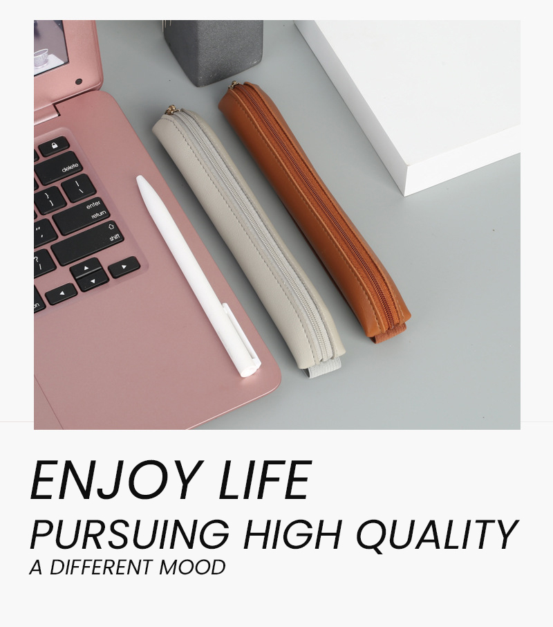PU 가죽 펜꽂이 지퍼 펜슬 슬리브 만년필 케이스, 탄 - Leather Work Notebook 리뷰 및 가격
