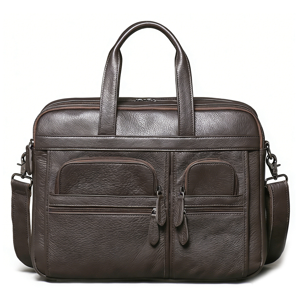 남성용 천연 가죽 서류 가방, 비즈니스 핸드백 노트북  - Leather Work Bag Laptop 리뷰 및 가격