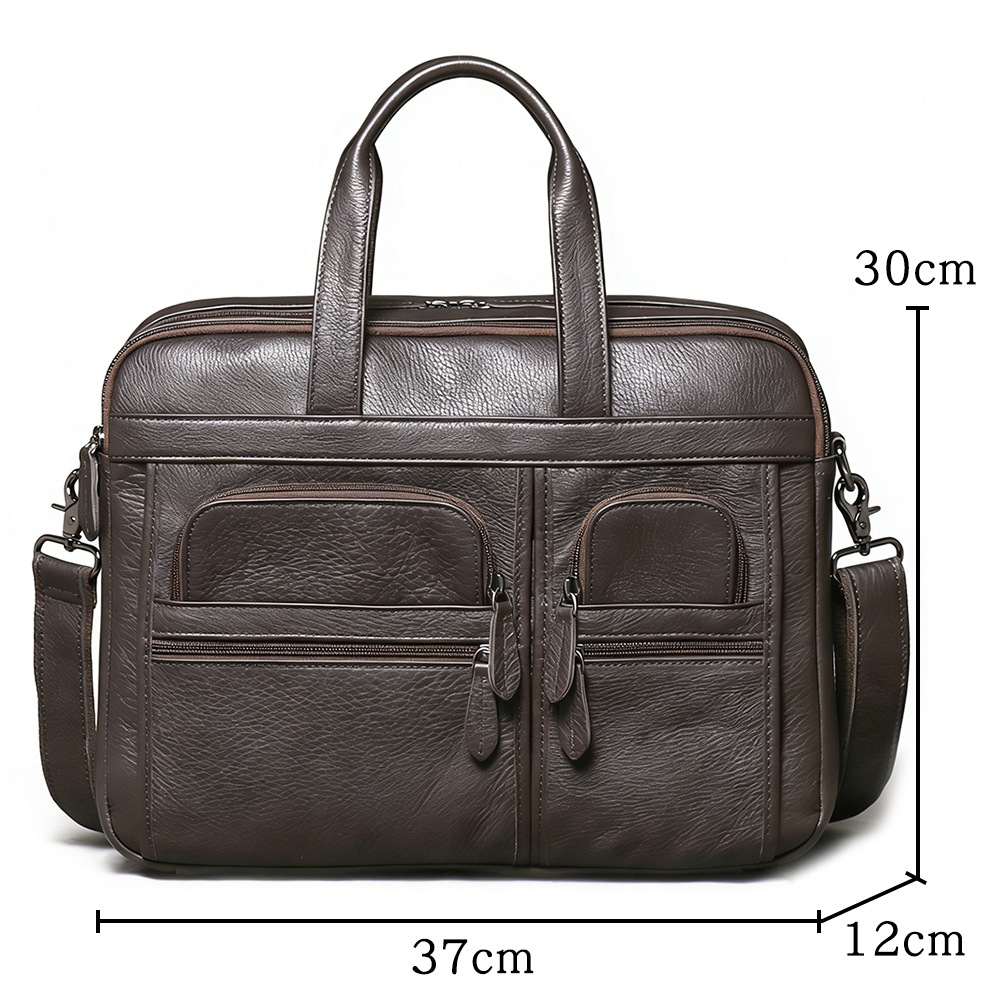 남성용 천연 가죽 서류 가방, 비즈니스 핸드백 노트북  - Leather Work Bag Laptop 리뷰 및 가격
