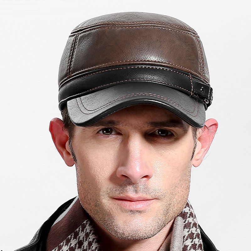 Cowskin 정품 가죽 야구 모자 남자 따뜻한 귀고리 - Leather Work Hat 리뷰 및 가격