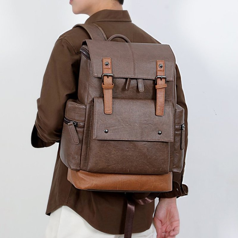 뉴 빈티지 남성용 가죽 백팩 대용량 15.6인치 노트북 - Leather Work Bag Laptop 리뷰 및 가격