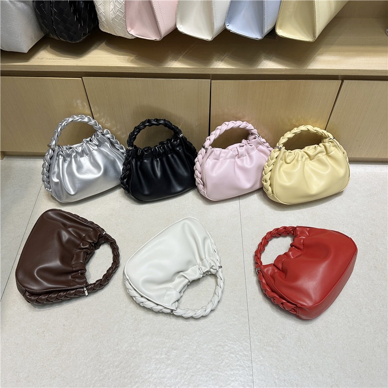 여성용 소프트 가죽 클라우드 백 루치드 덤플링 퍼스 트 - Leather Work Handbags For Women 리뷰 및 가격
