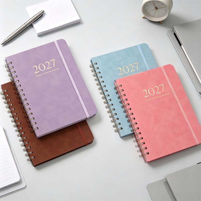 A5 PU 가죽 2027년 주간/월간 플래너/다이어리/ - Leather Work Notebook 리뷰 및 가격
