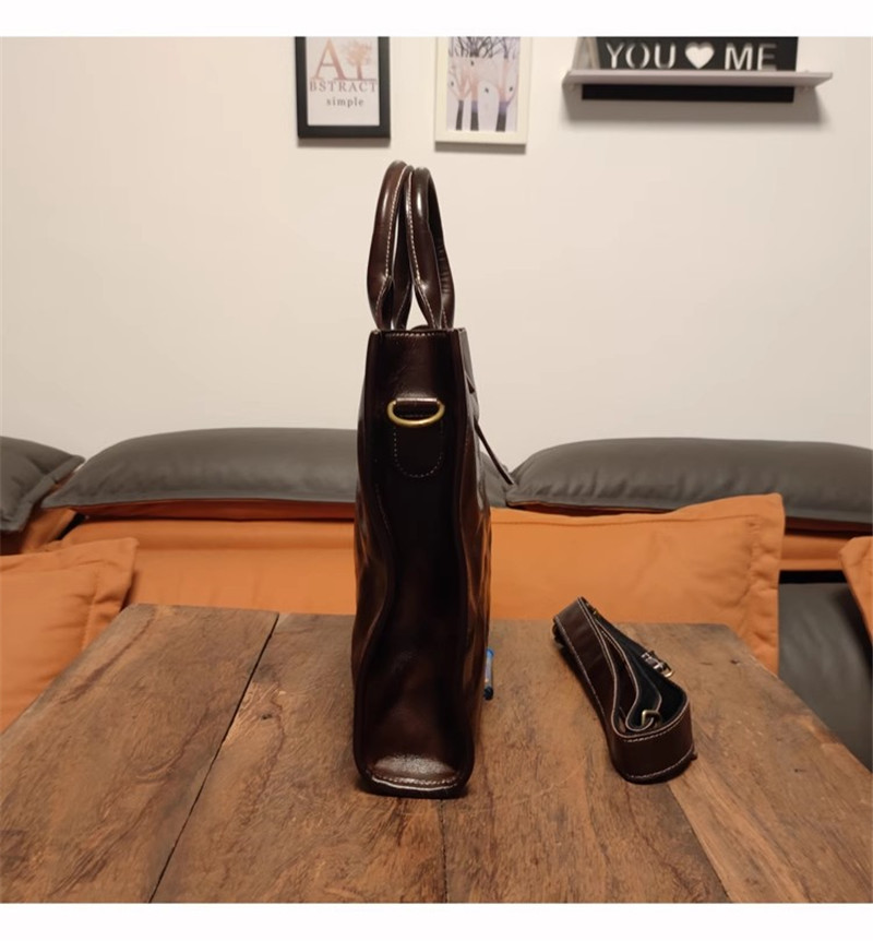 심플 빈티지 천연 가죽 남성 서류 가방 비즈니스 캐주얼 - Leather Work Bag Laptop 리뷰 및 가격