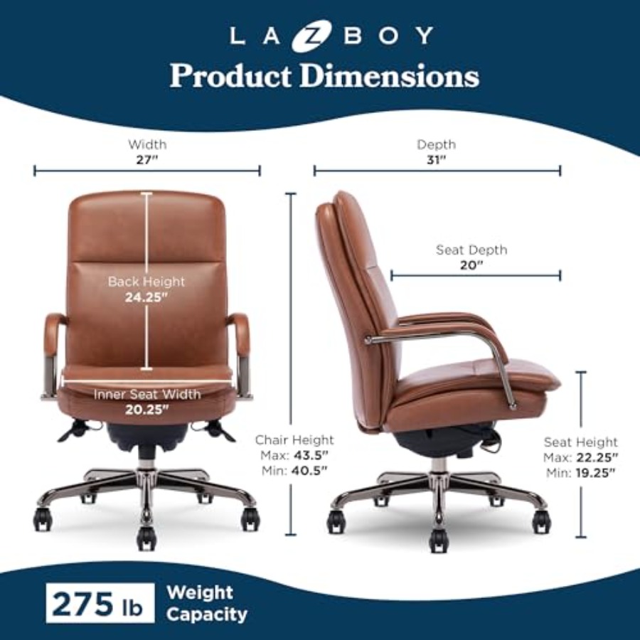 일상 업무용 인체공학적 임원용 의자, 그래파이트 베이스 - Upholstery Leather Work 리뷰 및 가격