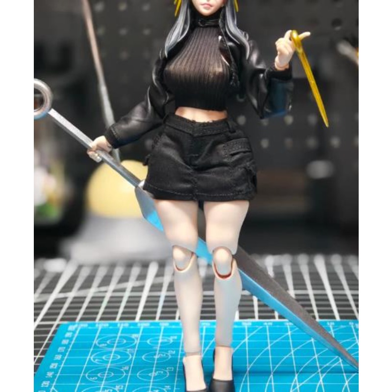 1/12 스케일 여성 액션 피규어 짧은 PU 가죽 자켓 - Leatherworking Items 리뷰 및 가격