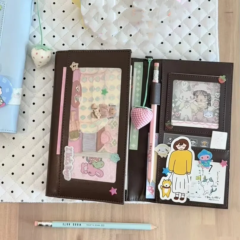 A6 레트로 다크 브라운 블루 삼단 가죽 저널 고급 학 - Leather Work Notebook 리뷰 및 가격