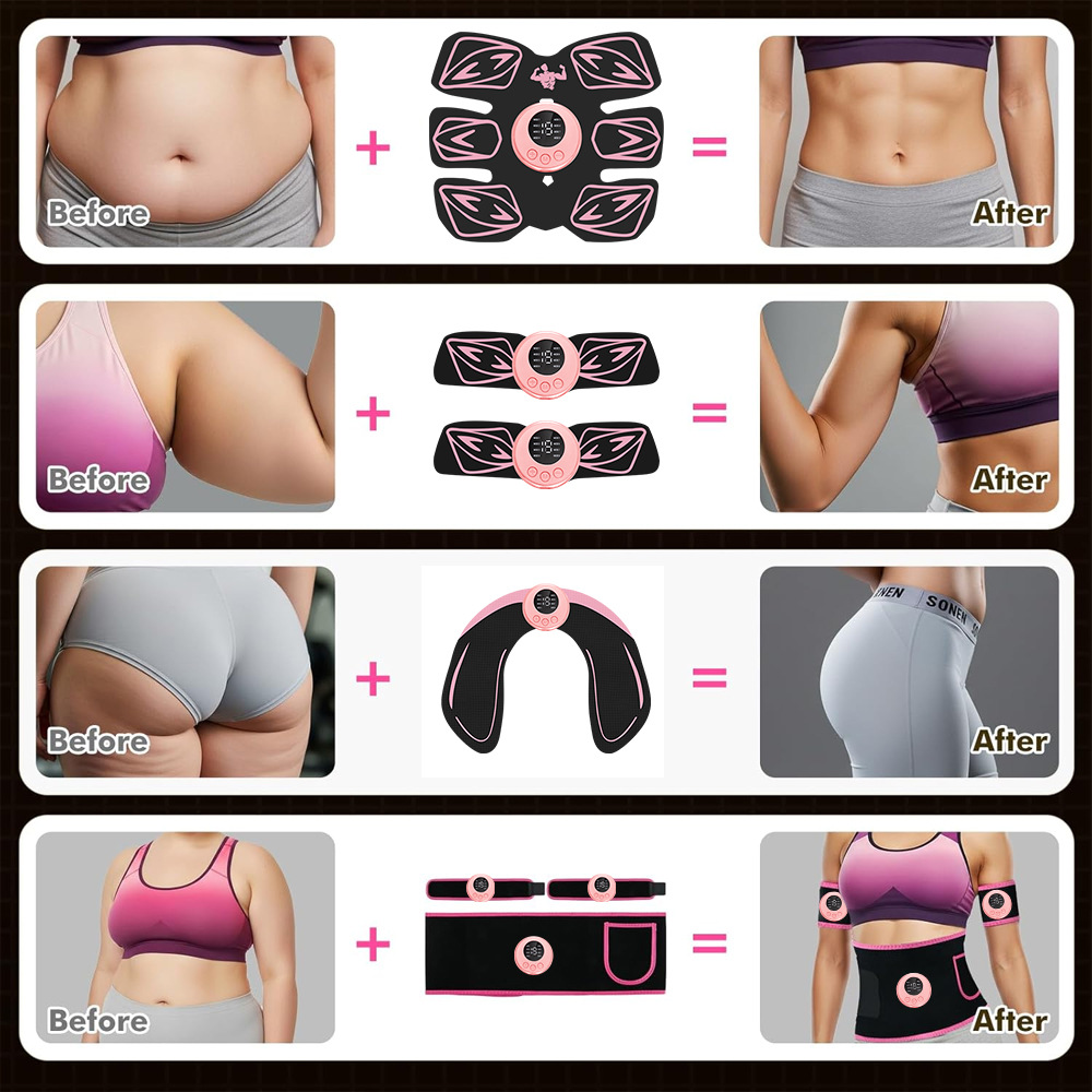 EMS 근육 자극기 - 복근 트레이너 복부 토닝 벨트  - Leather Workout Belt 리뷰 및 가격