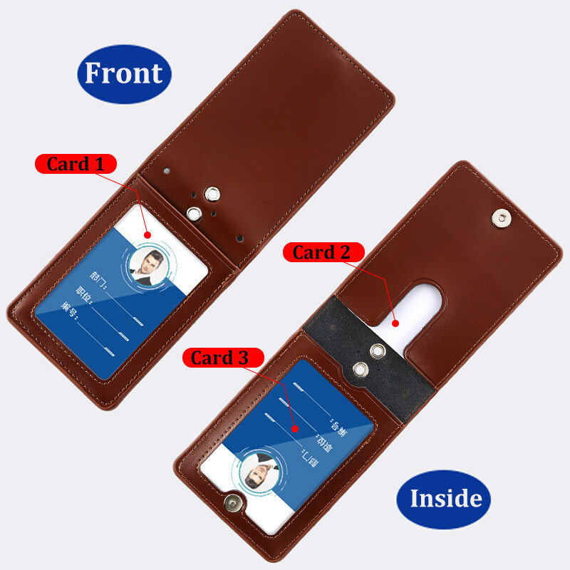 고품질 정품 가죽 ID 배지 홀더 카드 홀더, 목 끈  - Leatherworker Name 리뷰 및 가격