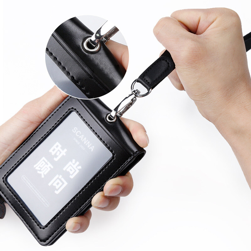 고품질 정품 가죽 ID 배지 홀더 카드 홀더, 목 끈  - Leatherworker Name 리뷰 및 가격
