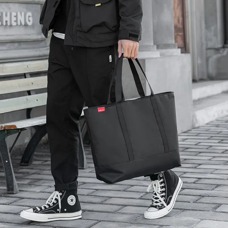 남성용 핸드백 일본식 토트백 옥스포드 천 패션 숄더백  - Leather Work Bag Laptop 리뷰 및 가격