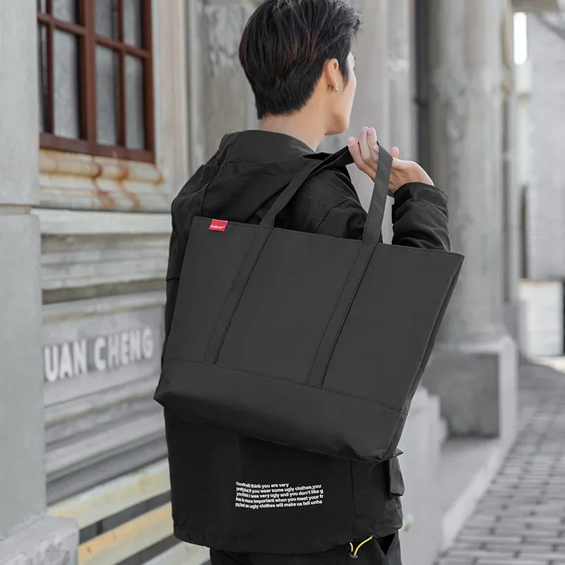 남성용 핸드백 일본식 토트백 옥스포드 천 패션 숄더백  - Leather Work Bag Laptop 리뷰 및 가격