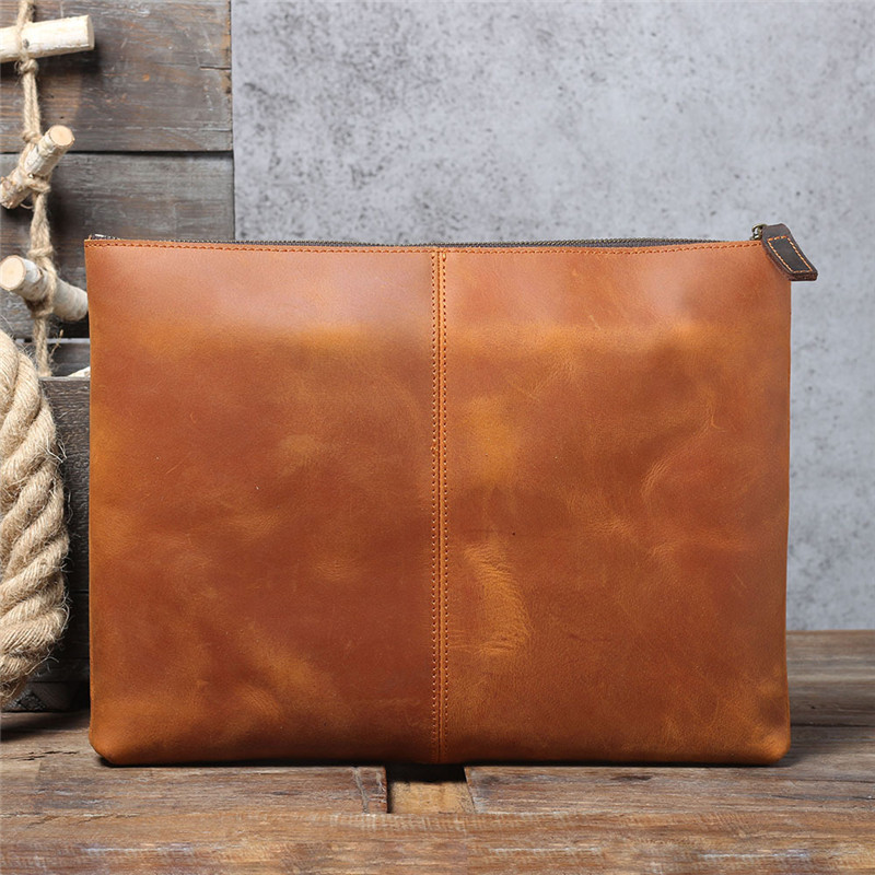 빈티지 수제 천연 가죽 대용량 남성 클러치백 심플 디자 - Leather Work Bag Laptop 리뷰 및 가격