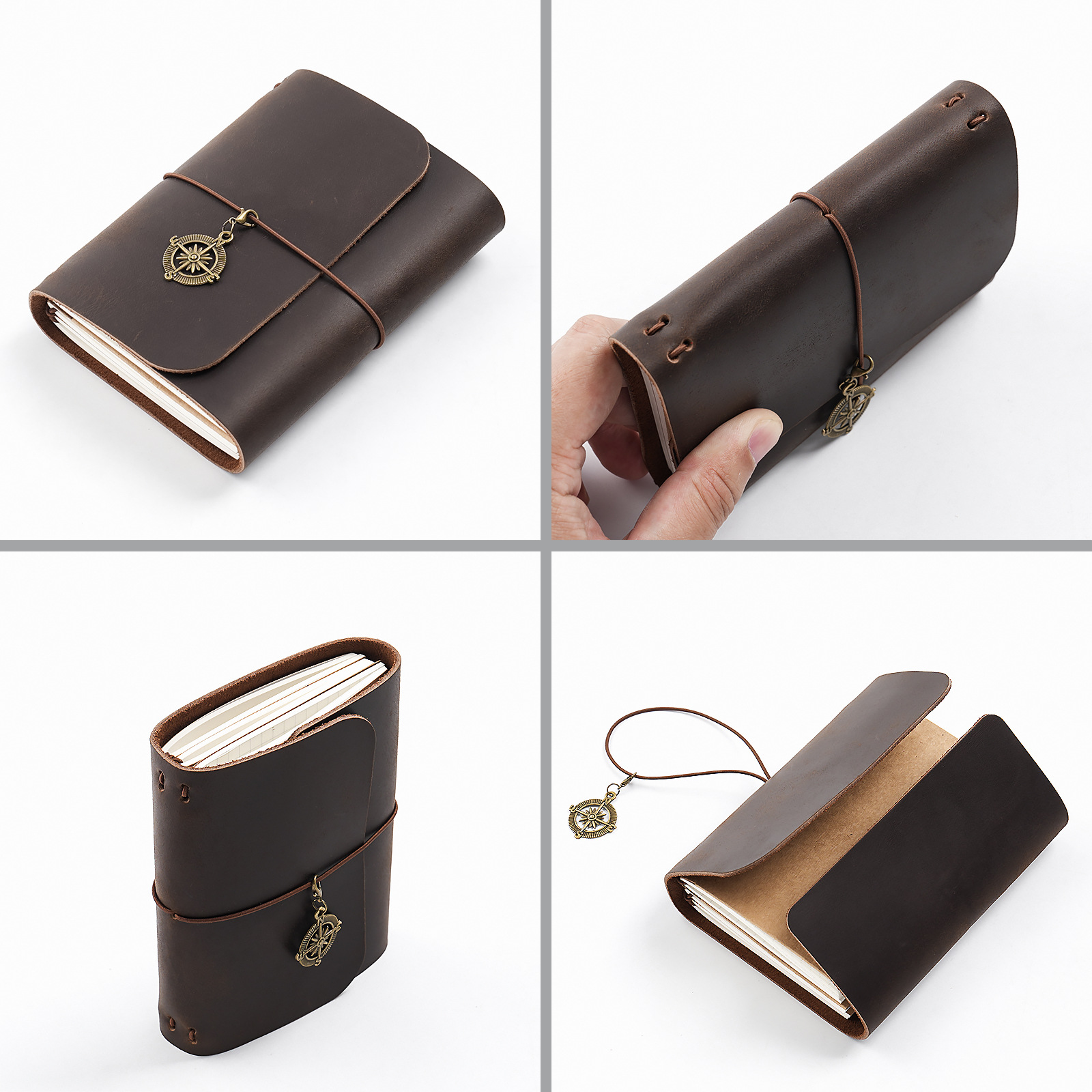 새로운 도착 트리플 폴드 TN 여행자 노트 정품 소가죽 - Leather Work Notebook 리뷰 및 가격