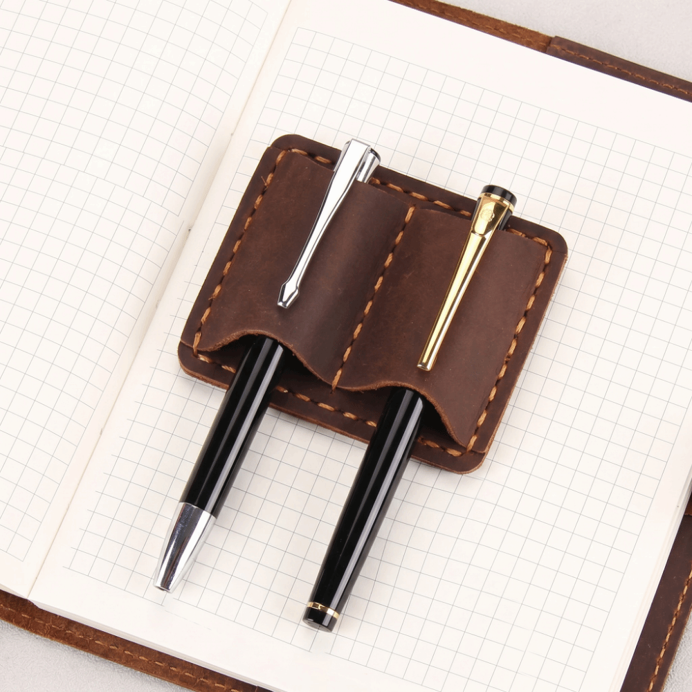 더블 빈티지 가죽 펜 루프 홀더 우아한 수제 레트로 펜 - Leather Work Notebook 리뷰 및 가격