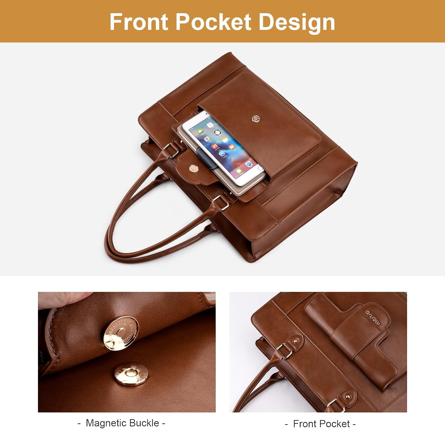 MOSISO 여성용 노트북 토트 백 15.6 인치 PU - Leather Work Bag Laptop 리뷰 및 가격