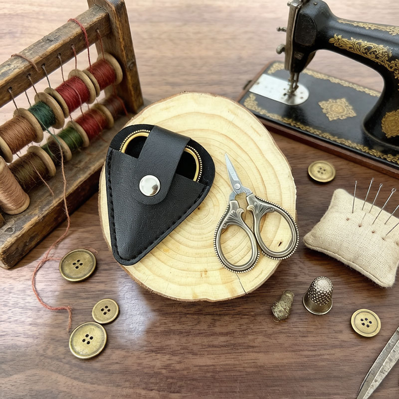 PU 가죽 커버가 있는 미니 빈티지 가위, 스테인리스  - Leather Work In Art 리뷰 및 가격
