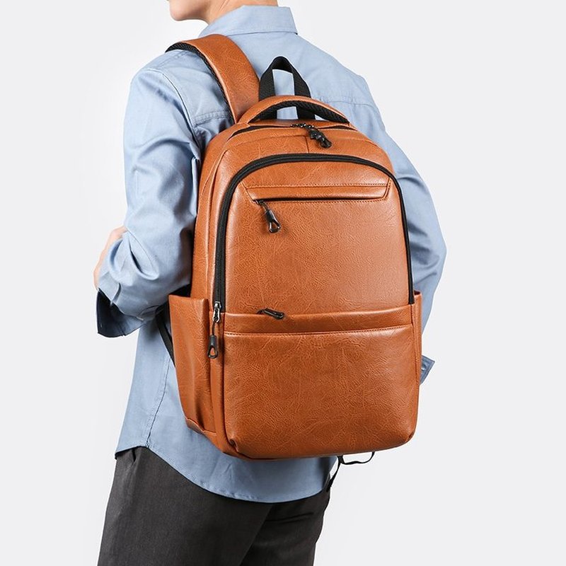 프리미엄 가죽 비즈니스 백팩 – 15.6인치 노트북 통 - Leather Work Bag Laptop 리뷰 및 가격